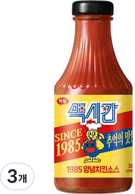 맥시칸 하림 양념치킨 소스 1985, 300g, 3개