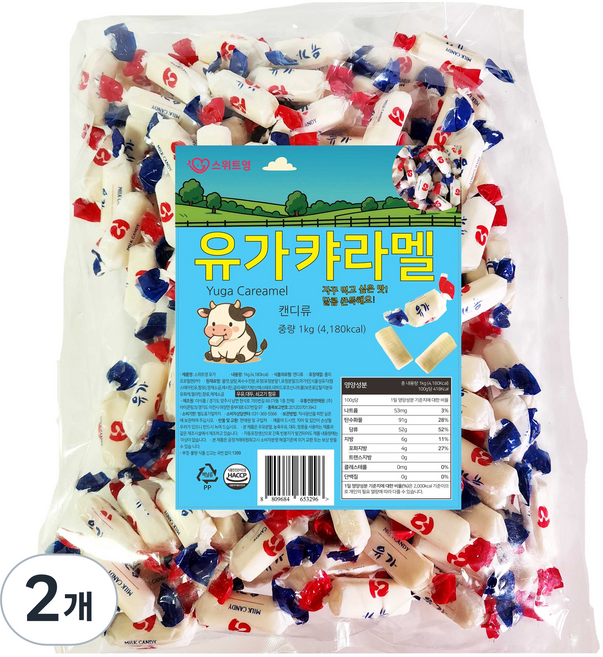 스위트영 유가 캬라멜, 1kg, 2개