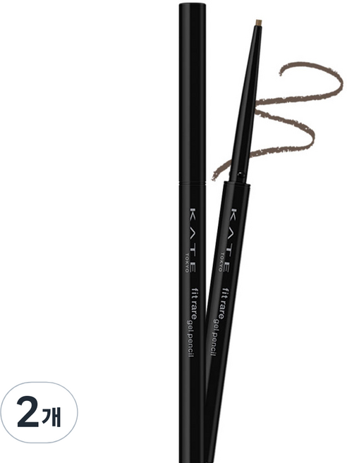 케이트 핏 레어 젤 펜슬 N 아이라이너 0.08g, GY-1 올리브 그레이지, 2개