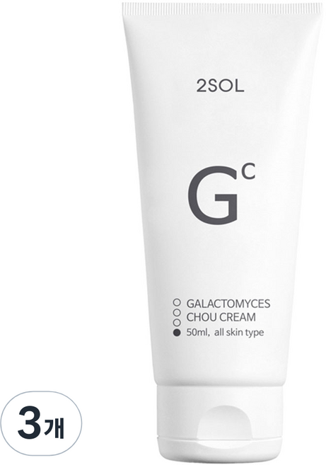 2SOL 갈락토미세스 슈 크림, 50ml, 3개