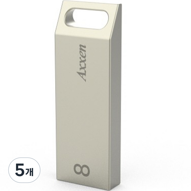 액센 U26 메탈블럭형 USB 메모리 U26, 8GB, 5개