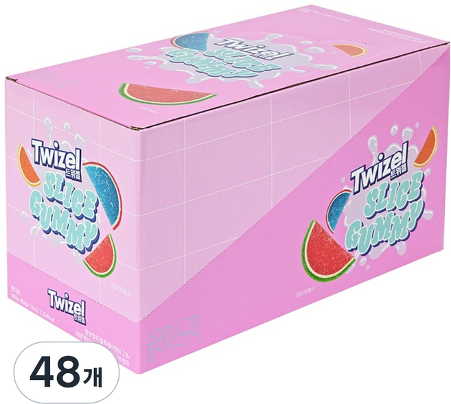 Peach Korea Twizzel 切片軟糖, 48個, 80g