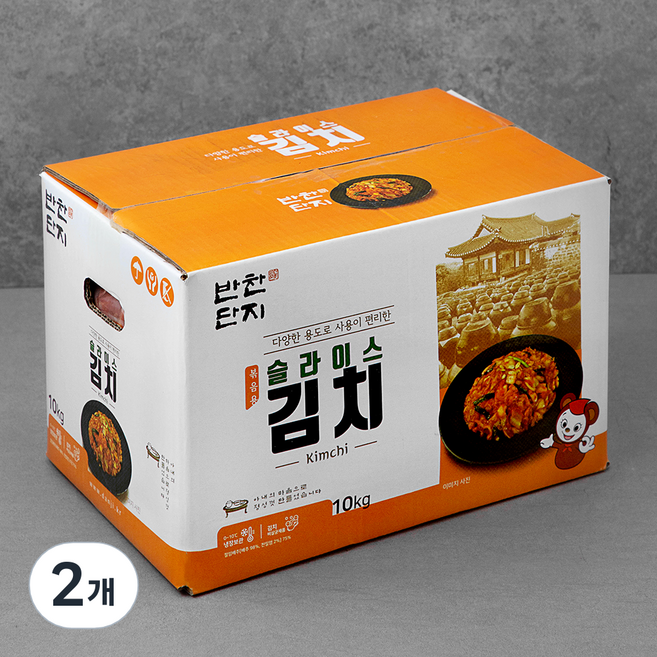 반찬단지 중국산 슬라이스 김치, 10kg, 2개