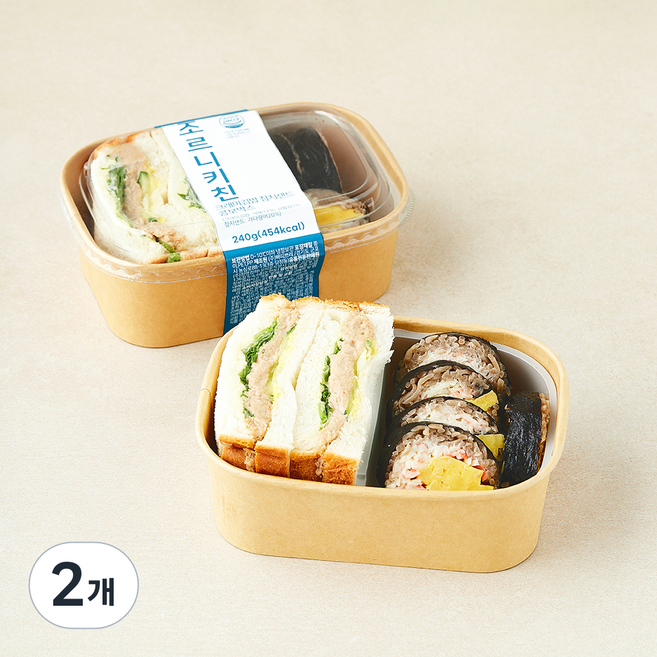 조르니키친 크래미김밥 참치샌드 콤보박스, 240g, 2개