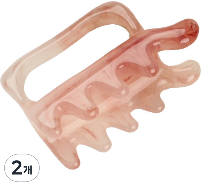 림플로우 수지 핸들형 괄사, 핑크, 2개
