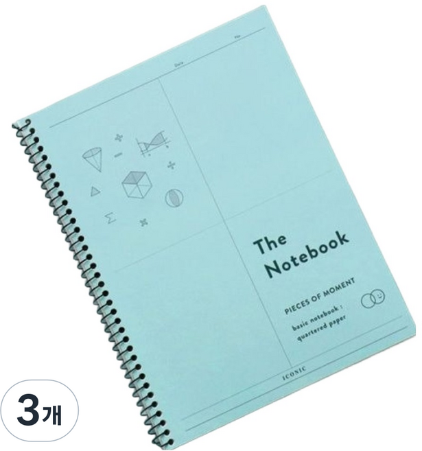 아이코닉 베이직 수학노트, 3개, 37 MINT