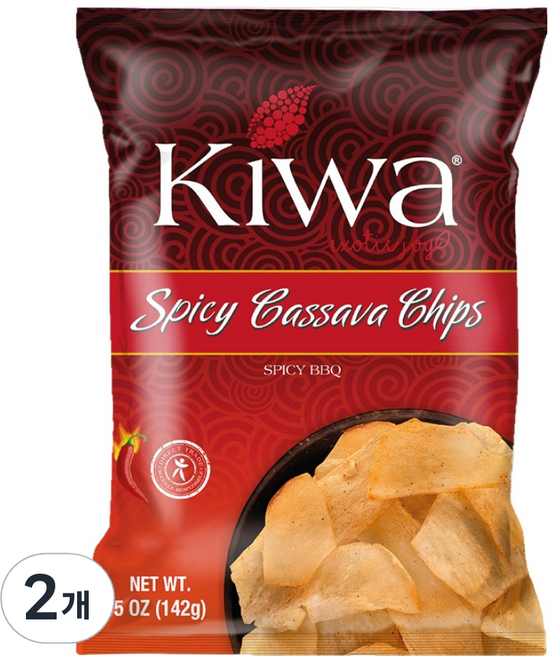 키와 카사바칩 스파이시 바비큐, 2개, 142g