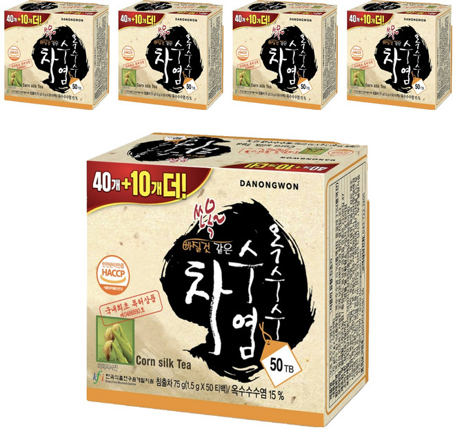 Danongwon 玉米鬚茶茶包, 1.5g, 50包, 5盒