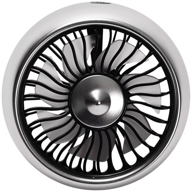 쿨업 써큘레이터형 송풍구 차량용 선풍기, FA142, 실버