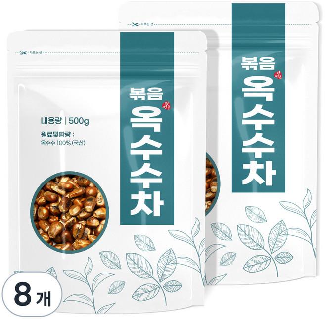 韓國產烘炒玉米粒茶, 500g, 1包, 8包