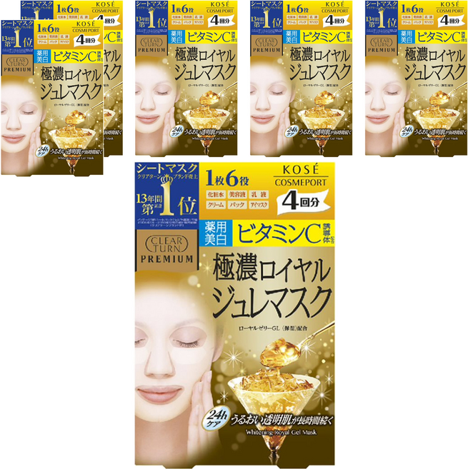 KOSE 高絲 CLEAR TURN 光映透 極上保濕凝凍面膜 美白, 33g, 4入, 6盒