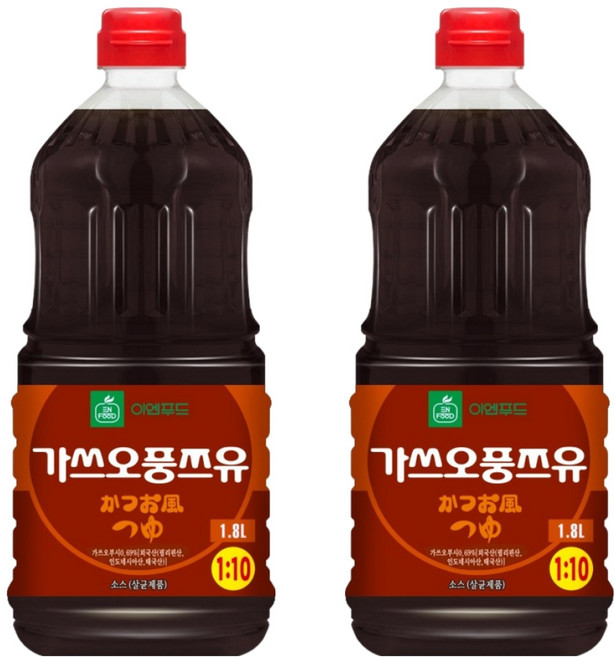 이엔푸드 가스오풍 쯔유, 1.8L, 2개