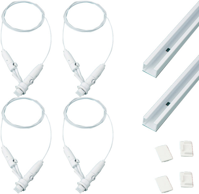 천장 간편레일 세트 1m, 화이트, 2세트