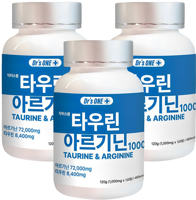 닥터스원 타우린 아르기닌 1000 120g, 120정, 3개