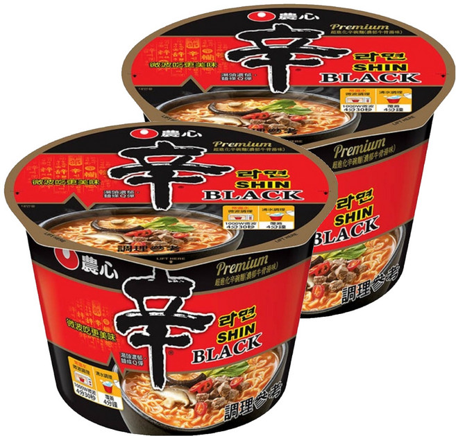 NONGSHIM 農心 超進化辛碗麵 濃郁牛骨湯味 101g, 2入