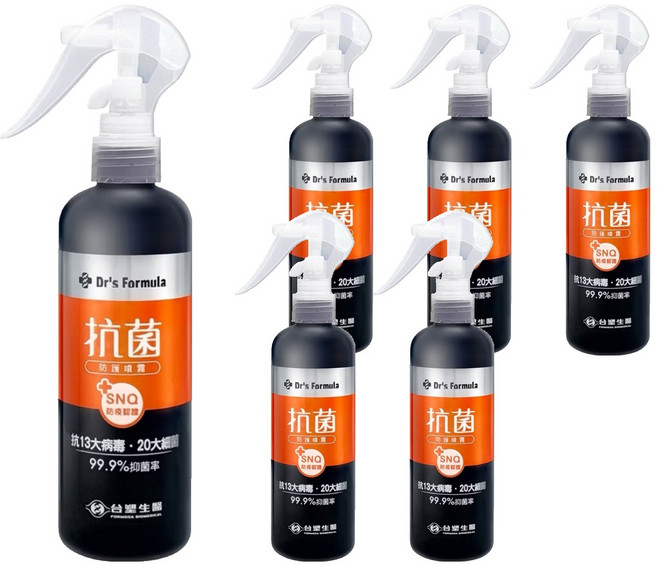 台塑生醫 Dr's Formula 抗菌防護噴霧, 255g, 6瓶
