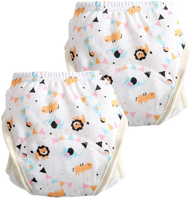加厚6層學習褲/尿布褲, 彩旗獅子, 2件