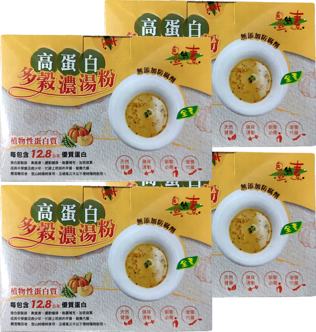 自然緣素 高蛋白多穀濃湯粉 15包, 450g, 4盒