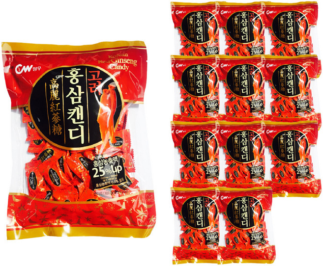 청우식품 고려홍삼캔디, 300g, 12개