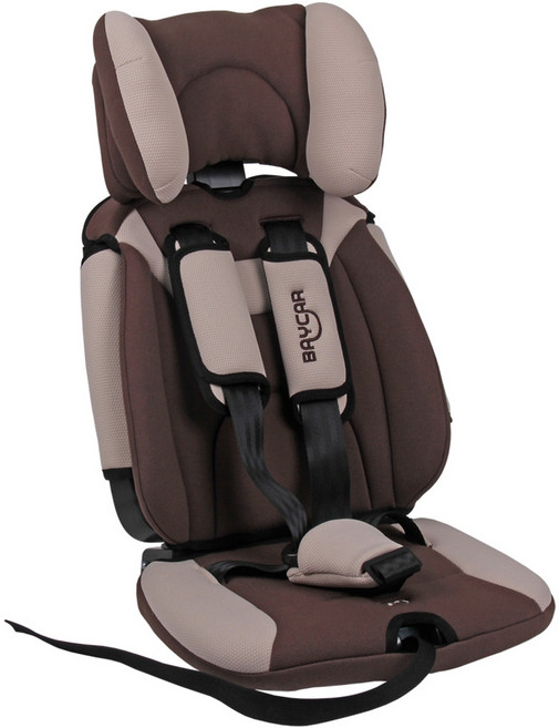 BAYCAR 휴대용 카시트 일반형 + 전용 가방, 브라운