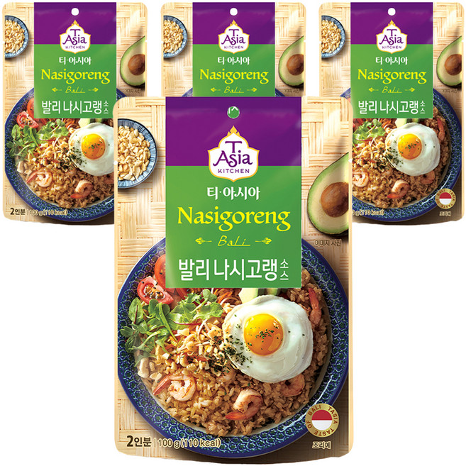 티아시아키친 발리 나시고랭 소스, 4개, 100g