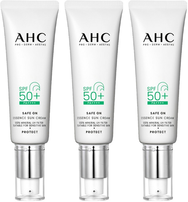 AHC 積雪草純物理全護防曬乳, 50ml, 3條