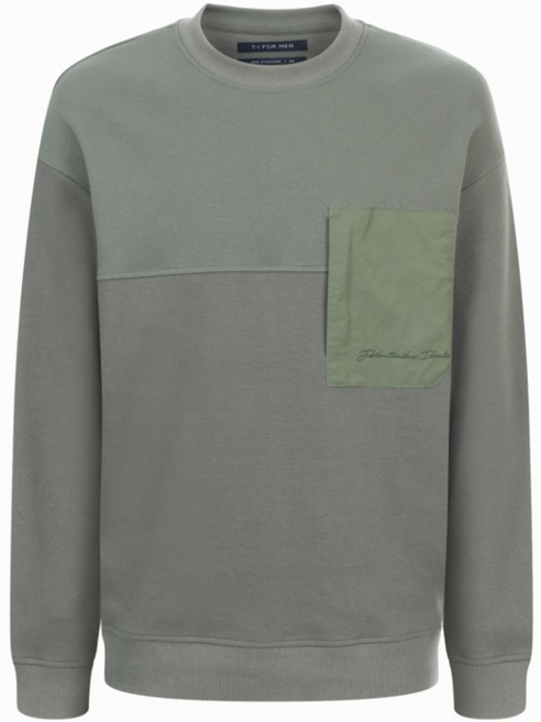 티아이포맨 남성용 포켓 포인트 스웨트셔츠 M206MTS103M