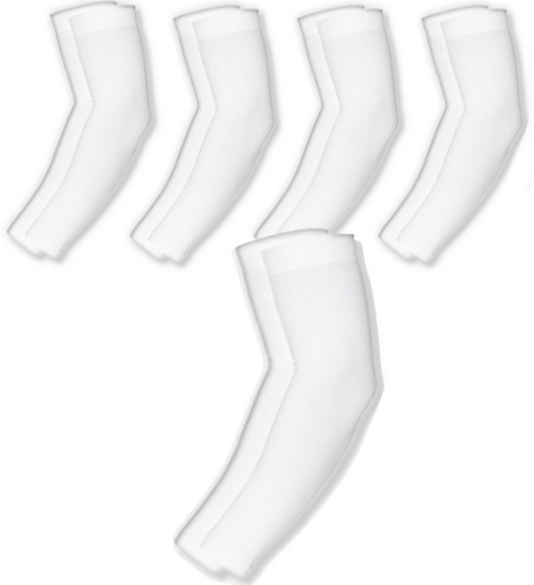 리빙앳 스포츠 쿨 토시 손등형, 화이트, 5개