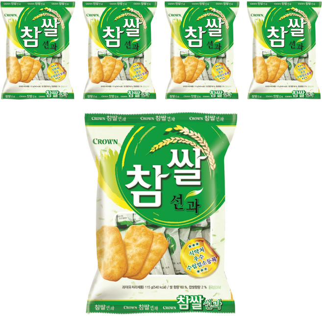 크라운 참쌀선과, 115g, 5개