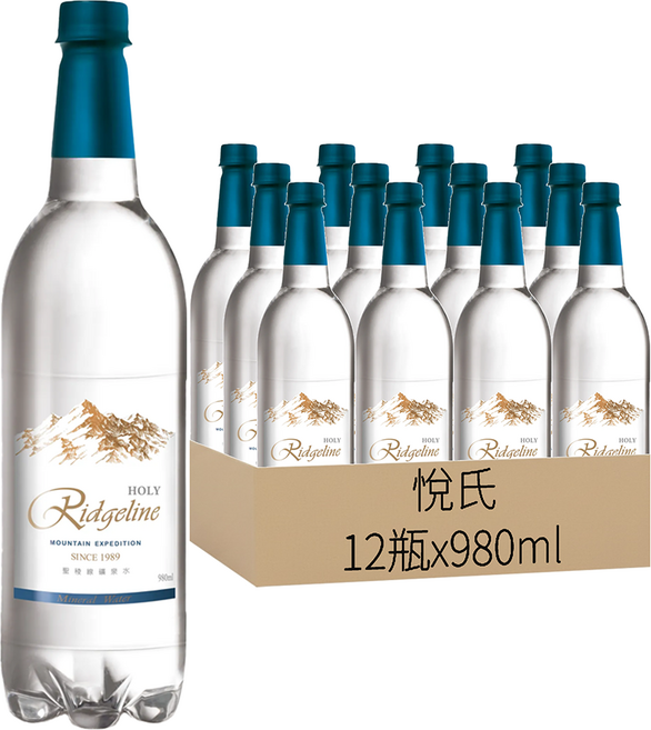 悅氏 聖稜線礦泉水, 980ml, 12瓶