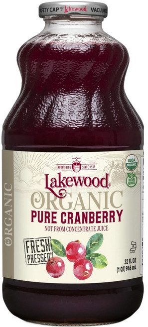 Lakewood 有機純蔓越莓果汁 32oz, 946ml, 1瓶