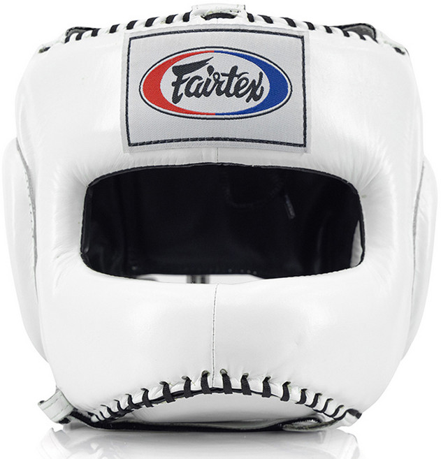 Fairtex HG4 拳擊護鼻頭盔, 1個, 白色