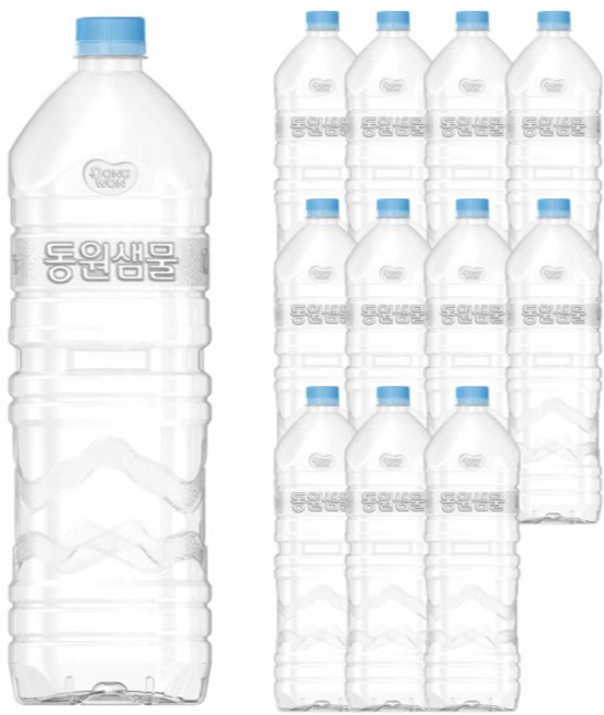 동원샘물 무라벨, 2L, 12개