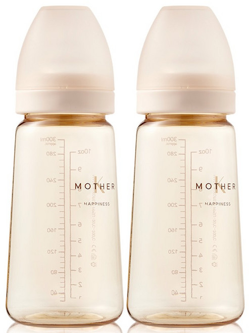 마더케이 베이직 PPSU 젖병 트윈팩, 크림, 280ml, 2개