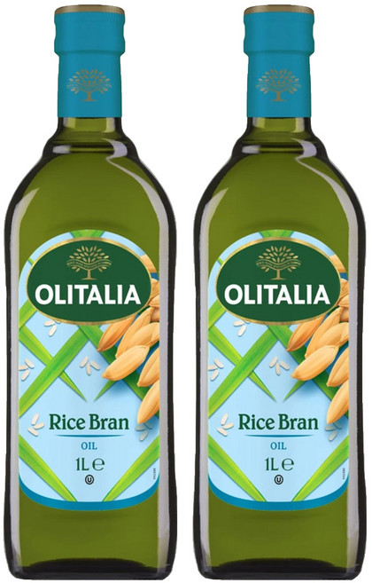 OLITALIA 奧利塔 玄米油 含天然γ-穀維素 富含膳食纖維植物固醇 油質穩定耐高溫 低油煙, 1L, 2瓶