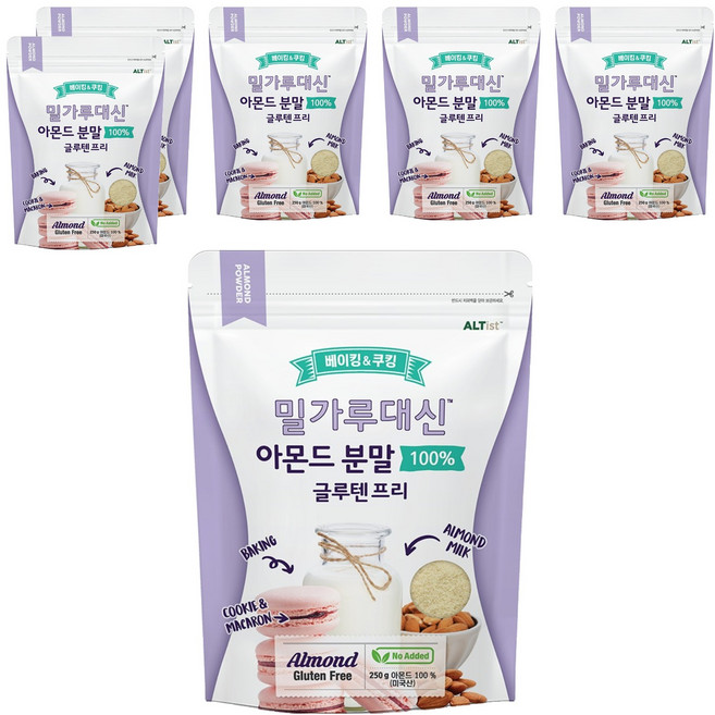 알티스트 밀가루대신 글루텐프리 아몬드 파우더, 250g, 6개