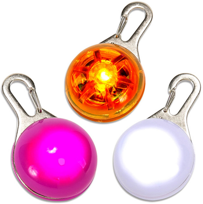 딩동펫 애견 LED 라이트 클립형, 오렌지 + 핑크 + 화이트, 1세트