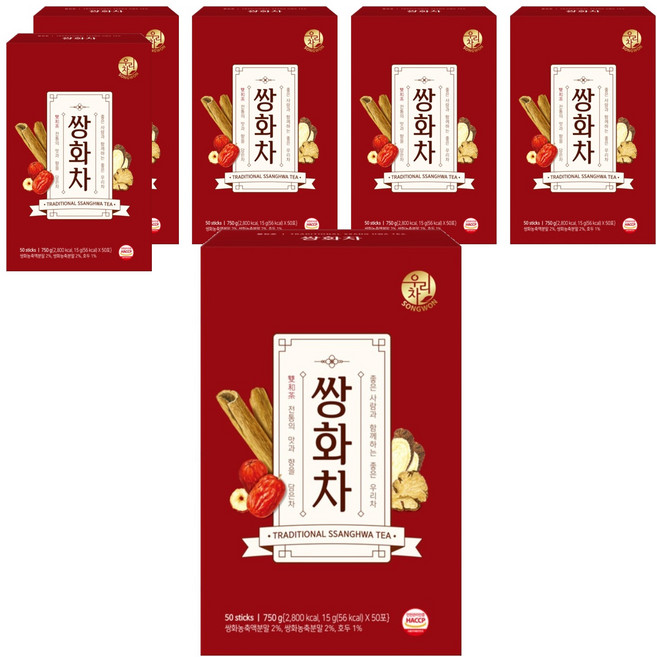 SONGWON 雙和茶沖泡粉隨身包, 15g, 50條, 6盒