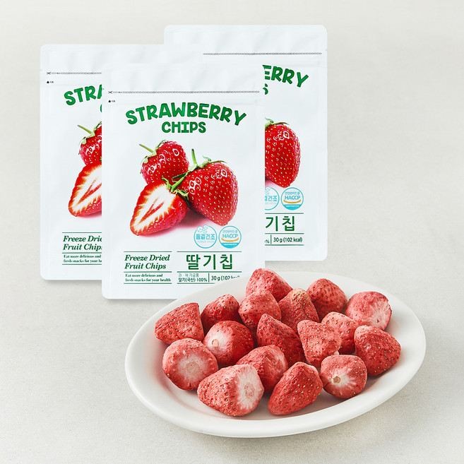 산들 새콤달콤 딸기칩, 30g, 3봉