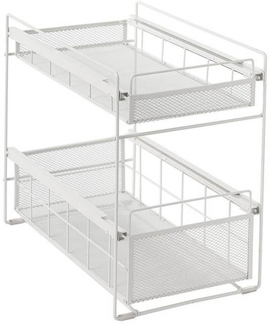 아이리스 슬라이딩 주방 2단 틈새수납장, 화이트