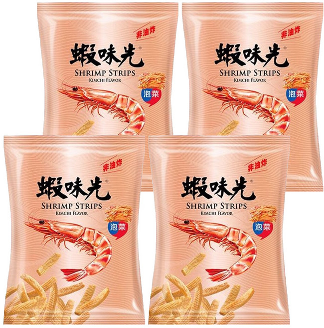 裕榮食品 蝦味先 泡菜, 60g, 4包