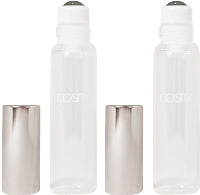 台灣 COSMOS 玻璃滾珠香水瓶 5ml, 透明色, 2個