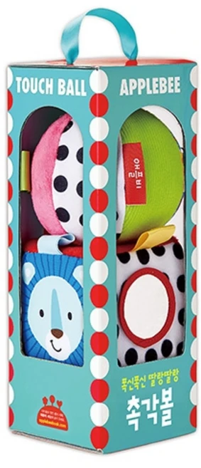 애플비 폭신폭신 딸랑딸랑 촉각볼 세트, 혼합색상, 1세트 - 쿠팡