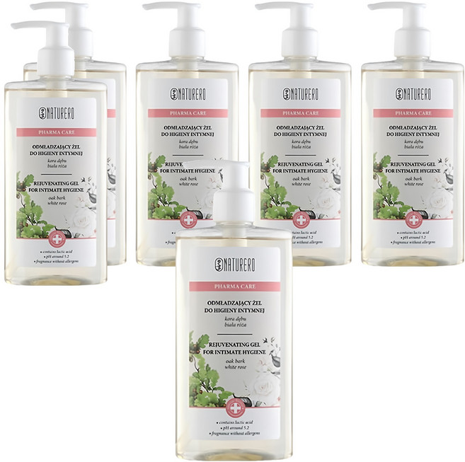 GREEN PHARMACY Naturero 植淨林 白玫瑰青春彈嫩私密潔膚露, 6瓶, 300ml