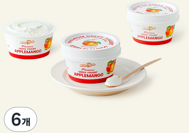 밀키요 프리미엄 그릭 요거트 애플망고, 100g, 6개