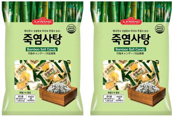 일광제과 죽염 사탕, 280g, 2개
