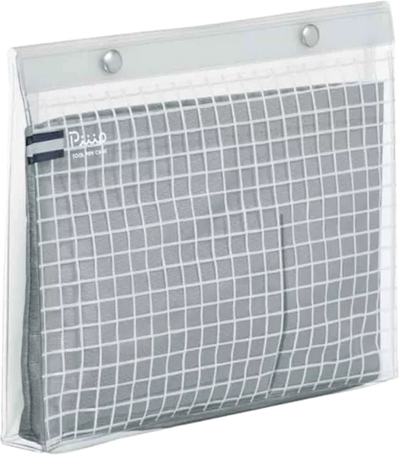 KOKUYO 國譽 Piiip A5透明收納包 W255 x D30 x H200mm, 銀灰, 1個