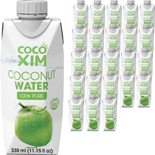 코코씸 100프로 퓨어 코코넛 워터, 330ml, 24개