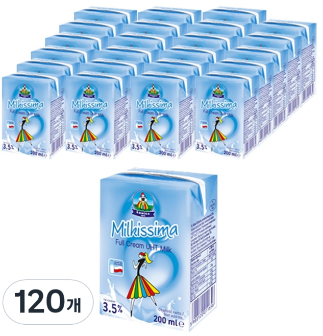 밀키스마 멸균우유, 200ml, 120개
