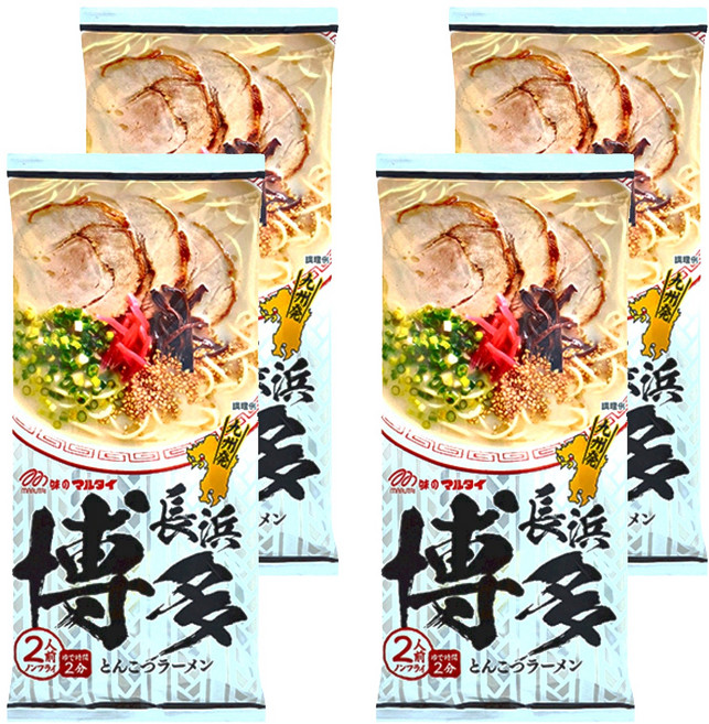 MARUTAI 丸太 博多豚骨拉麵 185g, 4包